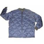 Freezer jacket quilted zipper close short blue