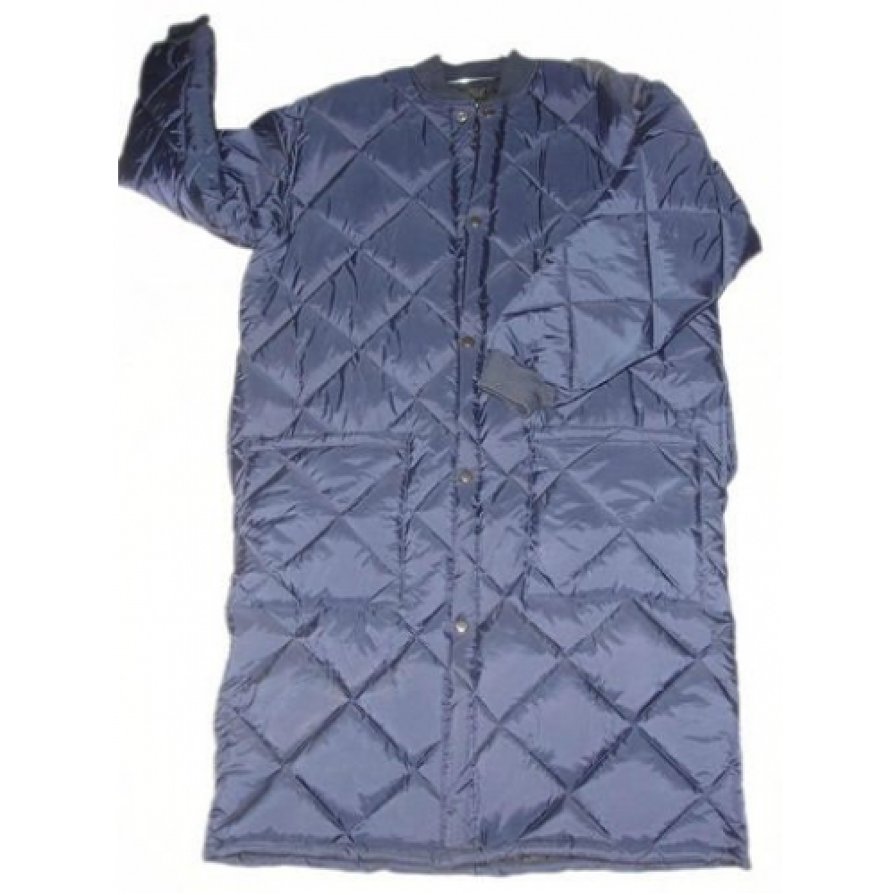Freezer coat quilted snap close blue