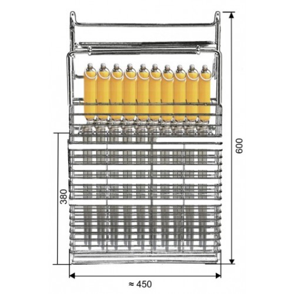 10 Knife Sharpeners Basket round 14" long steel