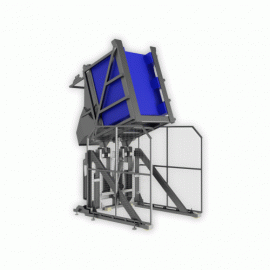 Tipper for Pallboxes With Airtight Discharge