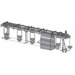 Plate Conveyor for Intestines (Pig Slaughterhouse)