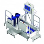 High and Low-heeled Shoe Washer and Hand Disinfection Unit with Side Exit