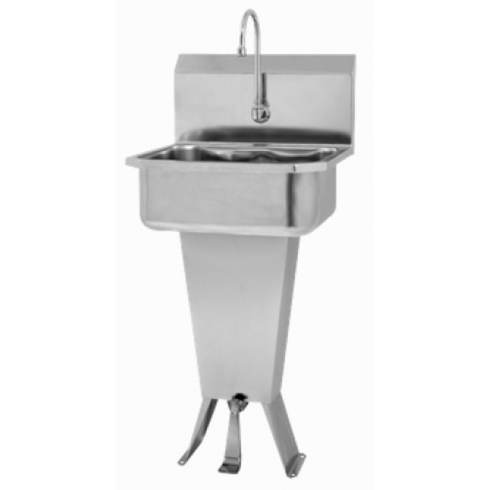 Pedestal Sink with Single Foot Pedal