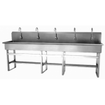 5 Person Floor Mount Sink with Sensor